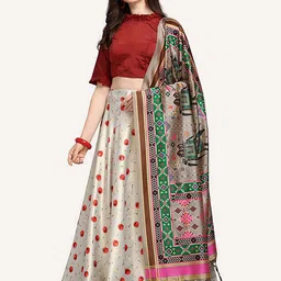 Kaizen TEXO FAB Semi-Stitched Lehenga & Unstitched Blouse With Dupatta-picture-14