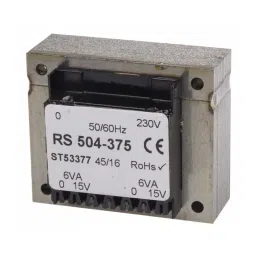 RS PRO PCB Transformer 12 VA Model No 504375-20