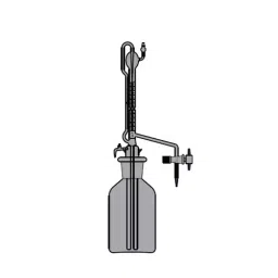 RELIGLAS 100 ml A Class Accuracy Burettes AMBER Automatic Zero with PTFE Key Stopcock, 01.035.17-6