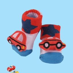 Yellow Bee Infant Boys Printed Cotton Booties-22