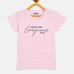 Fort Divine girls Talking Wording printed top L.PINK-image-43
