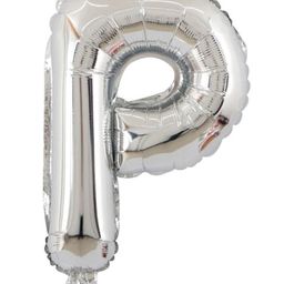 Bubble Trouble English Alphabet Letters Foil Letter Balloons for Party Decoration Letter P - Silver-image-41