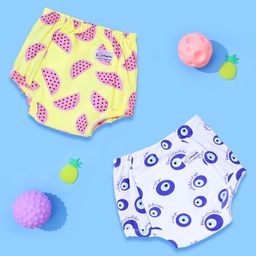 Snugkins Potty Training Pants for Kids. Evileye & Melon Pack 2- Multicolor-26