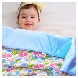 VParents Chunky Baby & Kids Comforter Soft All Season Use Reversible Blanket (280 GSM,  Blue-image-90