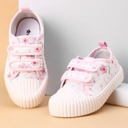 Cute Walk by Babyhug Casual Shoes with Velcro Closure Floral Print - Pink-picture-45