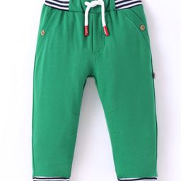 Mini Taurus Cotton Knit Full Length Solid Color Lounge Pant - Green-image-31