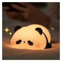 AKN TOYS lying flat panda night light panda sleep lamp animal lamp Cute Light Up Panda silicone LED Nightlight for Creative Gift- PACK OF 1 (COLOR MAY VARY )-9