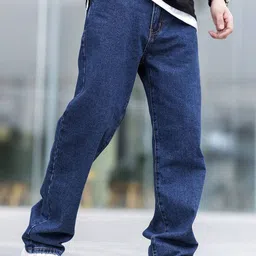 DENIMLOOK Men Baggy Mid-Rise Stretchable Cotton Jeans-picture-45