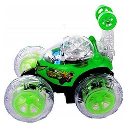 AKN TOYS 360 Degrees Rotating Front Axle Spinning Wheels Stunt Car with Colourful 3D Lights & Music - Pack of 1 ( Color and Design May Vary ) image 2