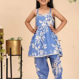 Cutiekins Girls Floral Printed Kurta with Dhoti Pant-picture-28