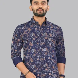 Metronaut Men Classic Floral Opaque Printed Casual Shirt-image-80