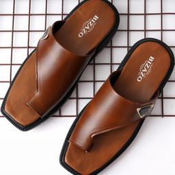 Bizazo Men Tan Flip Flops-image-91