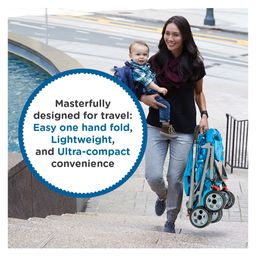 Mee Mee Little Explorer Baby Stroller/Pram for 0 to 3 Years, New Born/Kid, 5 Point Safety Harness, Adjustable backrest, 360 Swivel Wheel, Large Storage Basket, Reversible Handlebar Net (Modern, Blue) image 5