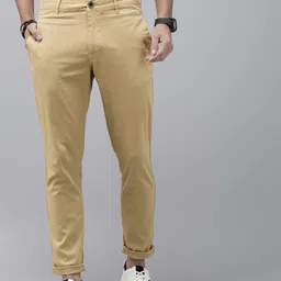 The Roadster Lifestyle Co. Men Self Design Textured Slim Fit Casual Trousers-image-24