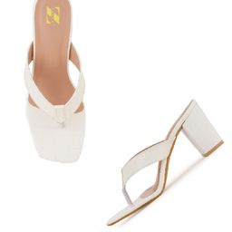 ZENVO Open Toe Block Heels image 5