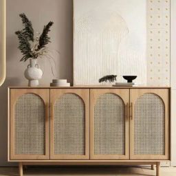Casagold Brown Large Lyon Christian Rattan Sideboard-12