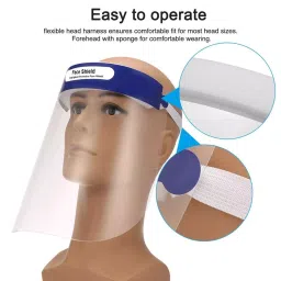 Oriley 350 Micron Disposable Face Shield with Adjustable Elastic Strap ORFSN03 image 3