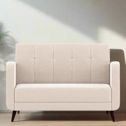 Febonic Camel Beige Neem Wood Wiki 2 Seater Sofa-image-85