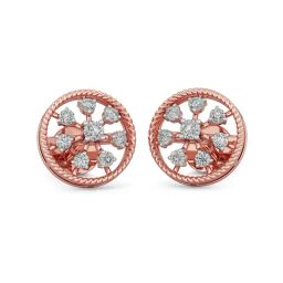 Joyalukkas 18k Rose Gold & Diamond Stud Earrings-picture-35