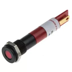 RS PRO Red Panel Mount Indicator 12V DC, Mounting Hole Size 6 mm, Termination Type Solder Tab, IP Rating IP67, Model No 7001612-41