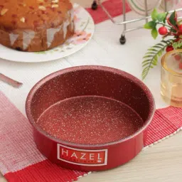 HAZEL Alfa Heavy Gauge Preimium Aluminium Finish Non Stick Microwave Safe Small Round Cake Mould-image-22