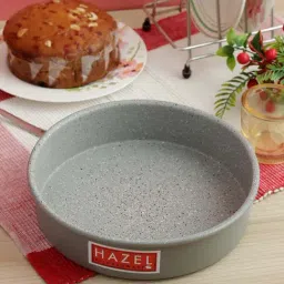 HAZEL Alfa Heavy Gauge Preimium Aluminium Finish Non Stick Microwave Safe Large Round Cake Mould-image-49