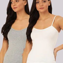 Lady Lyka Multicolor Cotton Camisole (Pack Of 2)-picture-40