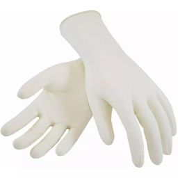 AM SAFE-X Latex Small 16.5 - 17.8 cm Off White Disposable Hand Gloves (Pack of 80)-97