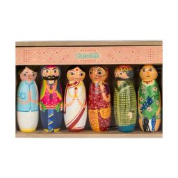 Chumbak Multicolor People of India Figurines Gift Box - Set of 6-image-4