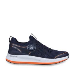 Skechers Men's GO RUN PULSE Navy Orange Running Shoes-image-0