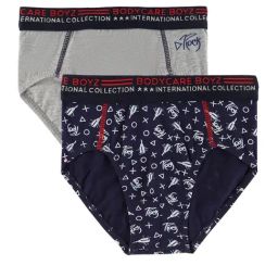 Bodycare Kids Navy & Grey Printed Briefs (Pack Of 2)-image-21