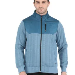 Monte Carlo Light Blue Regular Fit High Neck Jacket-image-42