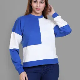Club York Blue & White Color-Block Sweatshirt-picture-13