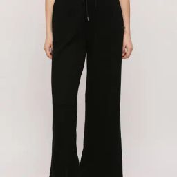 Pepe Jeans Black Mid Rise Flared Pants-picture-1