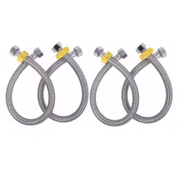 GENERIC Stainless Steel 24 inch Connection Pipe Silver, FG002 (Pack of 4)-picture-17