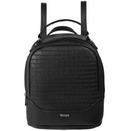 Mochi Black Synthetic Textured Backpack-27