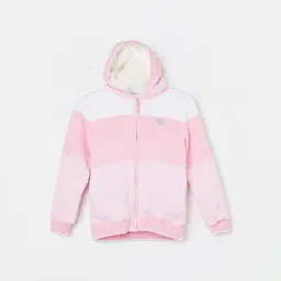 Fame Forever by Lifestyle Kids Pink & White Cotton Striped Full Sleeves Sweater-picture-17