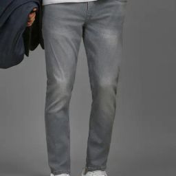 Louis Philippe Grey Regular Fit Jeans-image-11