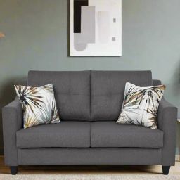 Febonic Sudo Grey Neem Wood Welly 2 Seater Sofa-image-70