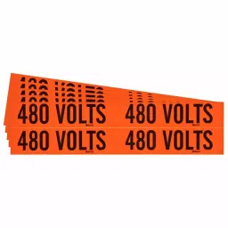 BRADY Conduit & Voltage Signs & Labels 4-1/8x1-1/8 inch, 61TJ44 (Pack of 5)-image-94