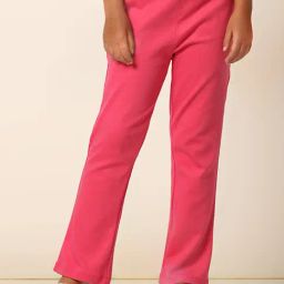 VERO MODA GIRL Pink Solid Pants-image-83