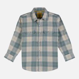 Gini & Jony Boys Green Checks Full Sleeves Shirts-image-75