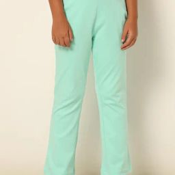 VERO MODA GIRL Mint Green Solid Pants-image-81