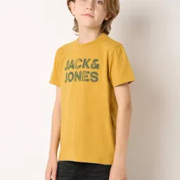 Jack & Jones Junior Mustard Printed T-Shirt-picture-40