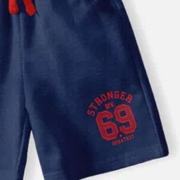 Codez Boys Navy & Red Printed Shorts image 4