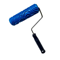 Kayra Decor Design Roller for Wall Painting - 17.78 cm (7 Inch)es Circle Design Texture Roller with Chrome Handle (SEVENEG061C)-image-22