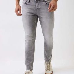 Spykar Light Grey Slim Fit Jeans-image-30