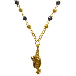 CZARDONIC Unisex Gold-Plated Idol Pendant with Chain-18