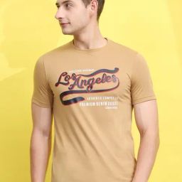Cloak & Decker by Monte Carlo Beige Regular Fit Printed T-Shirt-image-37