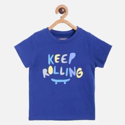MINIKLUB Blue Baby Boys Half Sleeve T-Shirt-image-20